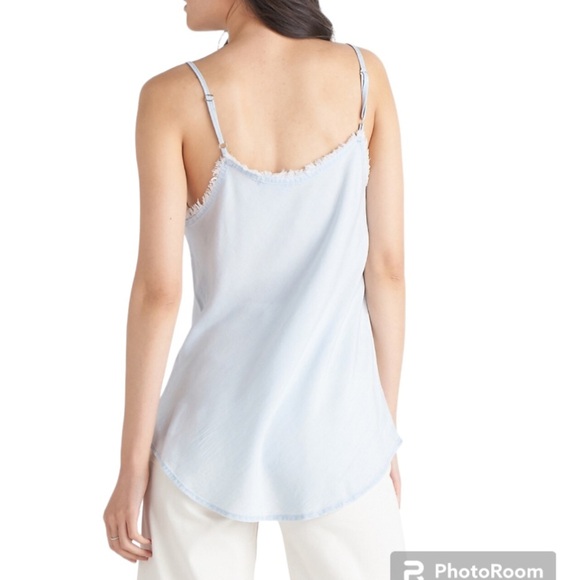 DEX Frayed Edge Tencel Camisole Bleach Wash Top Women size XL - Picture 3 of 15